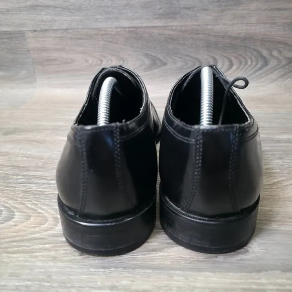 Nunn Bush Dress Shoes Mens 11M Black Black Leather Derby Cap Toe Formal Business