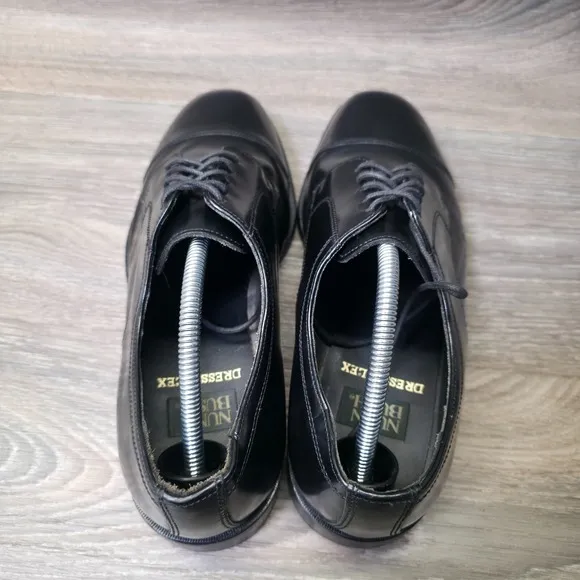 Nunn Bush Dress Shoes Mens 11M Black Black Leather Derby Cap Toe Formal Business