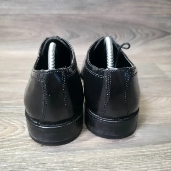 Nunn Bush Dress Shoes Mens 11M Black Black Leather Derby Cap Toe Formal Business