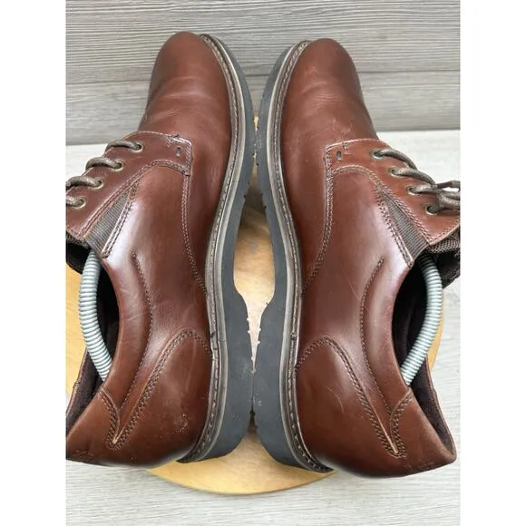 Nunn Bush Mens Denali Plain Toe Shoes Comfort Gel Oxford Brown Leather Men’s 11W