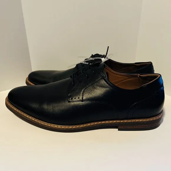 Nunn Bush Men's Royce 13M Oxford Dress Shoes Black Comfort Gel Round Toe Lace Up