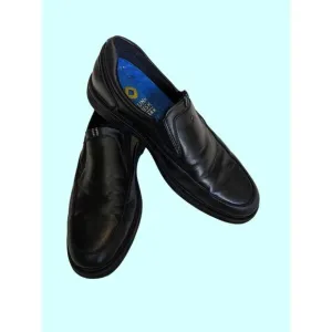 Nunn Bush Men's Work Waterproof Slip-On Black Size 8 1/2 Comfort Non-slip Shoes