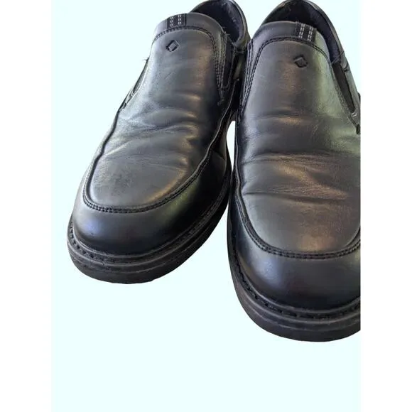Nunn Bush Men's Work Waterproof Slip-On Black Size 8 1/2 Comfort Non-slip Shoes