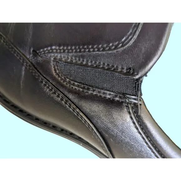 Nunn Bush Men's Work Waterproof Slip-On Black Size 8 1/2 Comfort Non-slip Shoes