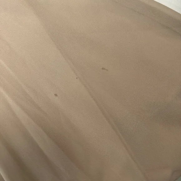 NWD $319 XSCAPE [ 20W ] Mason Boat-Neck Chiffon Fit &amp; Flare Gown Taupe #S1793