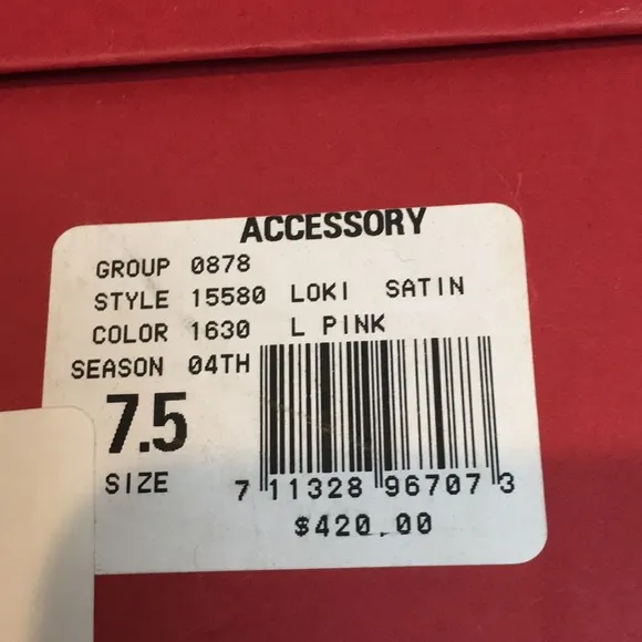 NWD Escada 37.5 Pink Satin Formal Heels Italy fit like 7