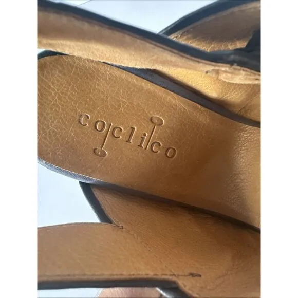 NWOB Anthropologie Leather Slingback Wedges Size 8.5 (EU 39)