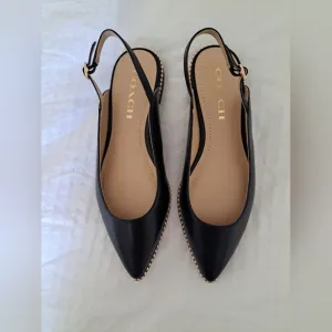 NWOB COACH Women’s Vae Leather Skimmer Size 5 B Color Black