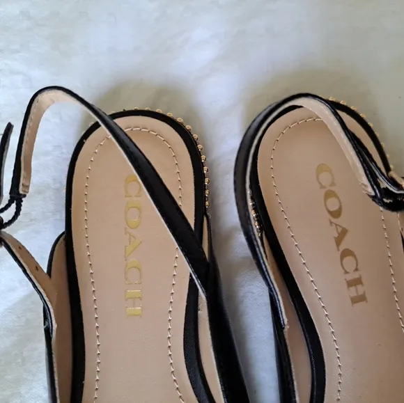 NWOB COACH Women’s Vae Leather Skimmer Size 5 B Color Black