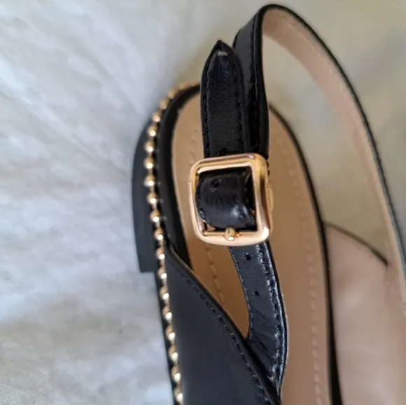 NWOB COACH Women’s Vae Leather Skimmer Size 5 B Color Black