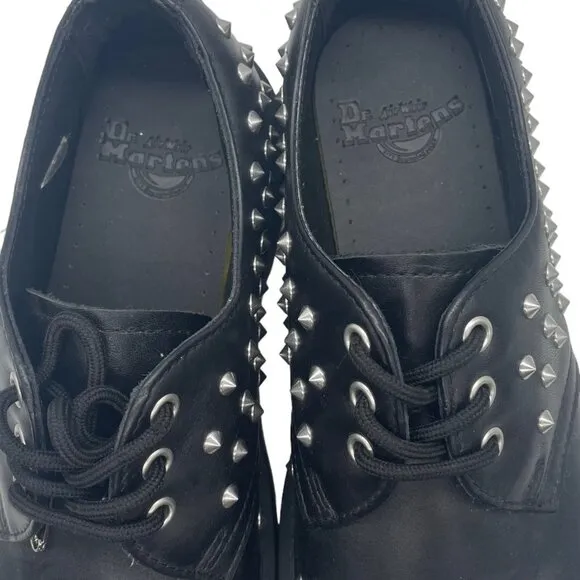 NWOB Dr Doc Martens 1461 Stud Wanama Leather Lace Up Oxfords Shoes M7 W8 Studded