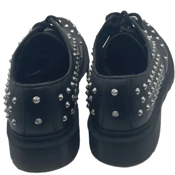 NWOB Dr Doc Martens 1461 Stud Wanama Leather Lace Up Oxfords Shoes M7 W8 Studded