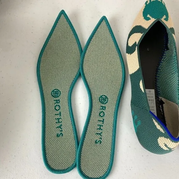 NWOB Rothys Moroccan Pointed Toe The Point Flats Slip On Shoes Womens 10.5