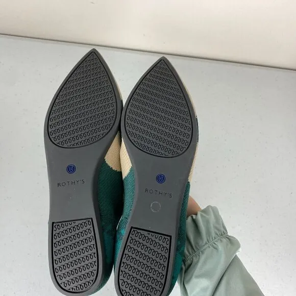 NWOB Rothys Moroccan Pointed Toe The Point Flats Slip On Shoes Womens 10.5