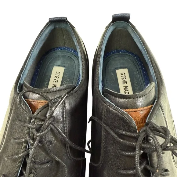 NWOB Steve Madden Salete Black Lace-Up Derby Men’s Size 11