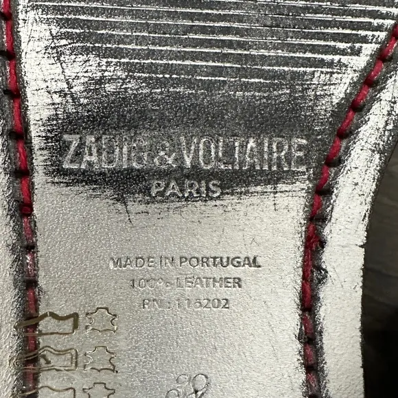 NWOB! Zadig &amp; Voltaire Metallic Silver Ankle Boots  Size 8 US | 39 EU