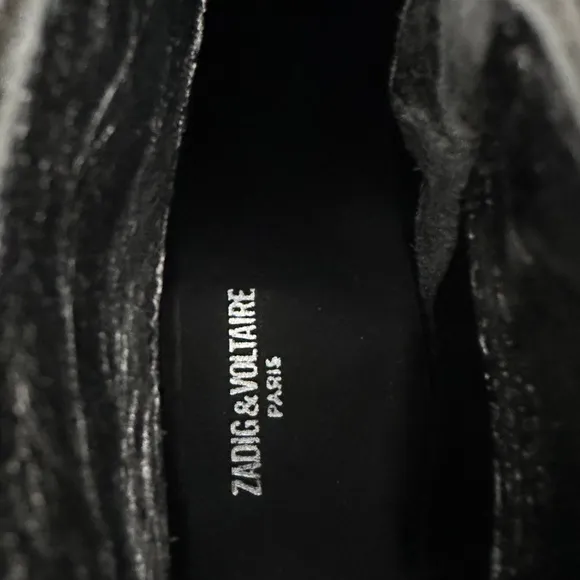 NWOB! Zadig &amp; Voltaire Metallic Silver Ankle Boots  Size 8 US | 39 EU