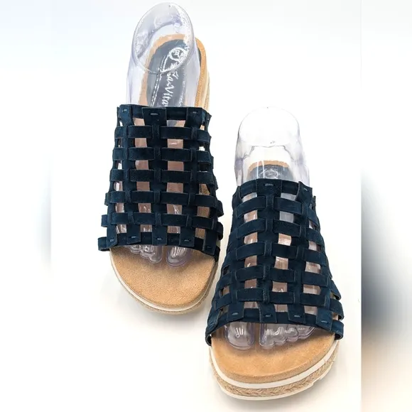NWOT Bella Vita Koraline Suede Leather Slide Sandal Open Toe‎ Wedge Women 10N