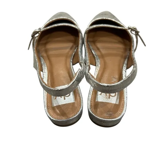 NWOT Dolce Vita Silver Leather Metallic Flats