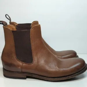 NWOT Frye Brown Leather Chelsea Boots with Elastic Panels mens size 8
