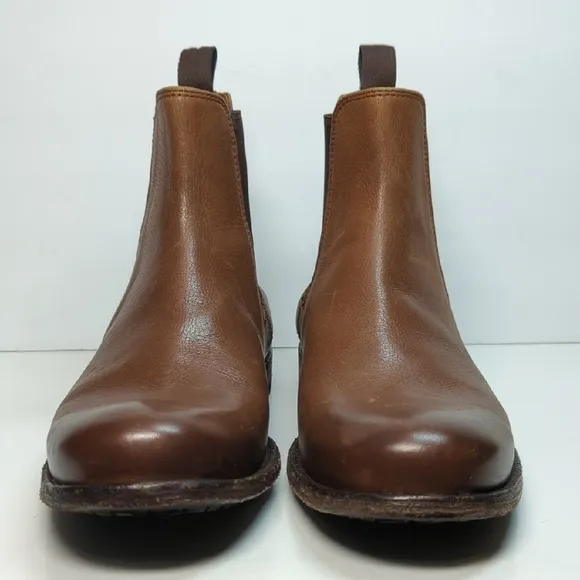 NWOT Frye Brown Leather Chelsea Boots with Elastic Panels mens size 8