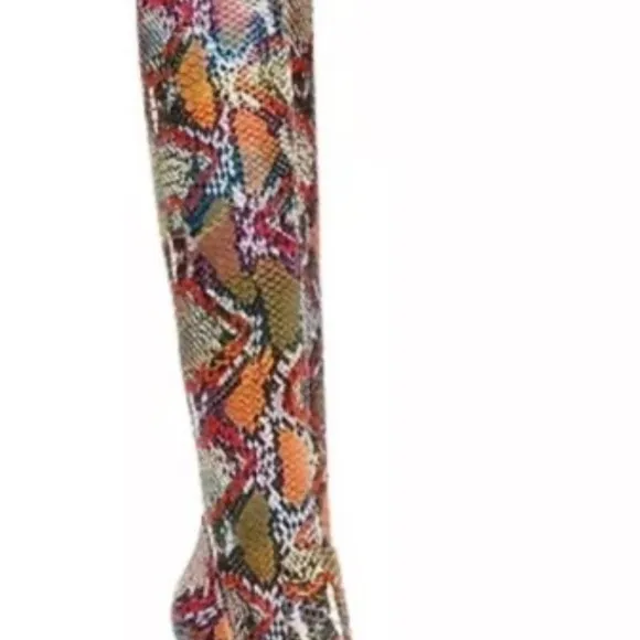 NWOT *LIMITED Ed. SZ 6.5 Steve Madden Viktory Multi-Snake Over-the-Calf Boot