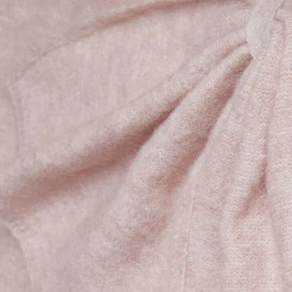 NWOT New TED BAKER Larbow Bow Sweater Pink Wool Knit Pullover US 10/L(TB 4)