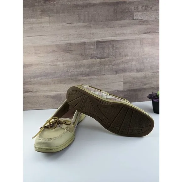 NWOT Sperry Pink Plaid Loafers