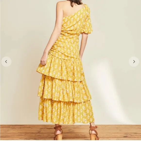 NWOT Veronica Beard Virginia One-Shoulder Dress/ Sun Multi