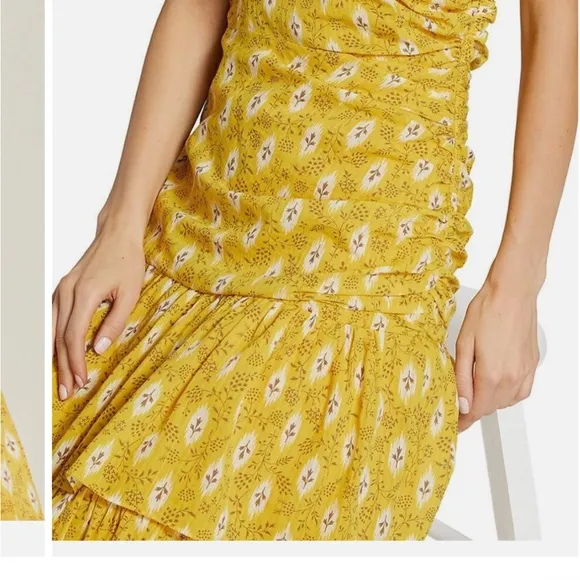 NWOT Veronica Beard Virginia One-Shoulder Dress/ Sun Multi