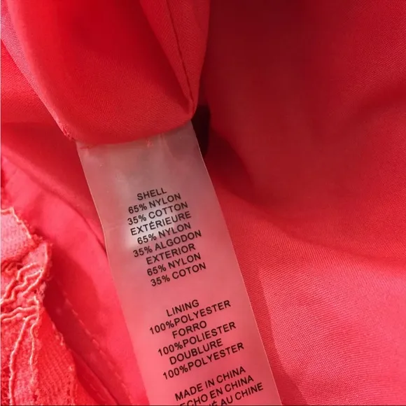 NWOT Vince Camuto Coral Lace Overlay cocktail Mini Dress size 8 ORIGINAL $180