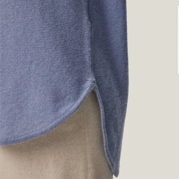 NWT 100% Cashmere Boatneck Sweater (Dusty Blue) - Gentle Herd