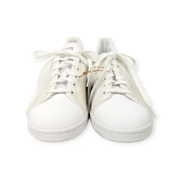 NWT Adidas Stan Smith Kid's White Sparkle Lace Up Sneakers Size 5