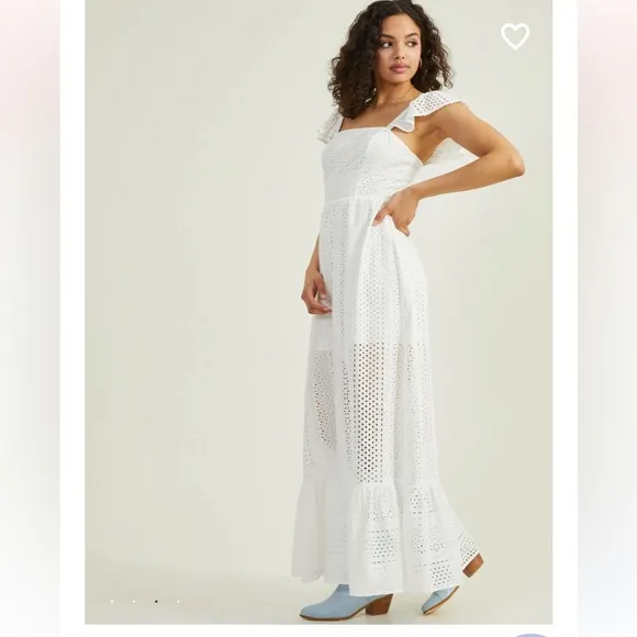 NWT Altar’d State Grace Eyelet Maxi Dress