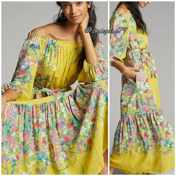NWT, Anthropologie, Eliora Off-The-Shoulder  Dress