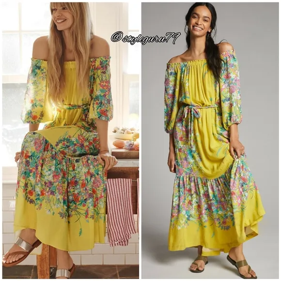 NWT, Anthropologie, Eliora Off-The-Shoulder  Dress