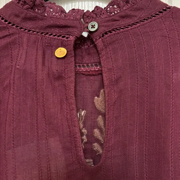 NWT ANTIK BATIK Burgundy Kiss Mini Dress