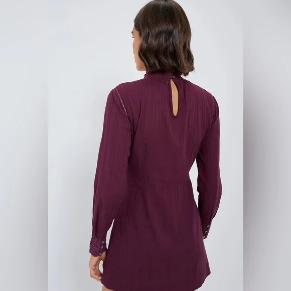 NWT ANTIK BATIK Burgundy Kiss Mini Dress