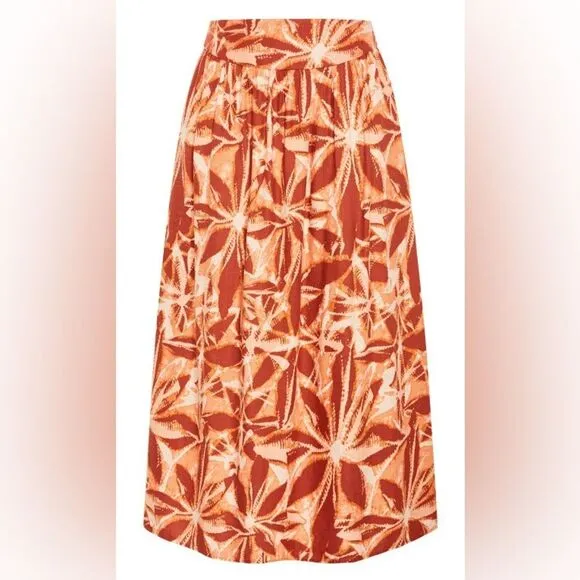 NWT- City Chic- Tully Skirt - rust floral maxi skirt- size 20