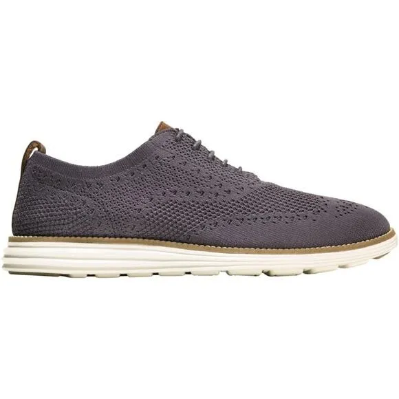 NWT Cole Haan Mens Original Grand Stitchlite Oxford Round Toe Shoes,grey-Sz 9.5
