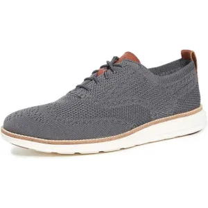 NWT Cole Haan Mens Original Grand Stitchlite Oxford Round Toe Shoes,grey-Sz 9.5