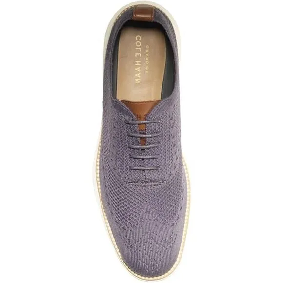 NWT Cole Haan Mens Original Grand Stitchlite Oxford Round Toe Shoes,grey-Sz 9.5