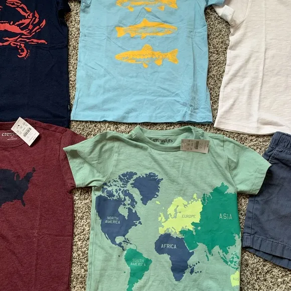 NWT Crewcuts Boys Graphic Tees Lot Of 8 Items Size XS 4 5 Summer Spring