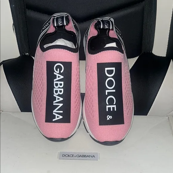 NWT Dolce &amp; Gabbana Kids Pink Slip-On Sneakers
