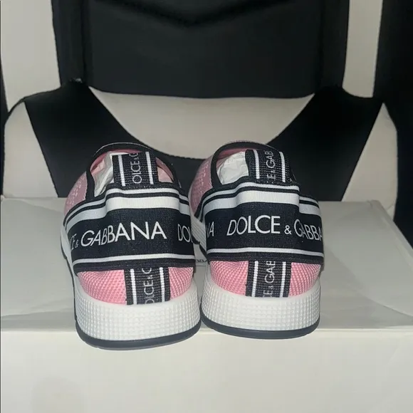 NWT Dolce &amp; Gabbana Kids Pink Slip-On Sneakers