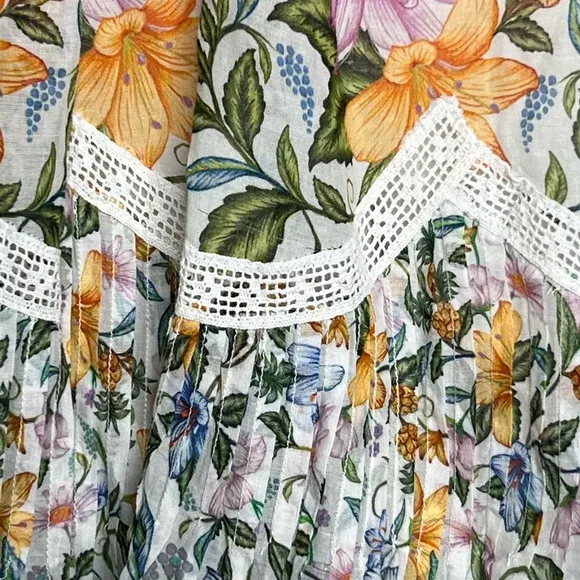 NWT Farm Rio Sweet Bloom Bouquet Short-SleeveMini Dress, size S