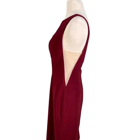 NWT FAVIANA Illusion Lowback Wine Color Mini Dress size 10 , Party Formal