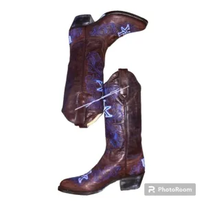 NWT Gameday cowboy boots size 6 leather Kentucky university brown blue college