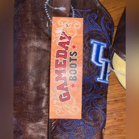 NWT Gameday cowboy boots size 6 leather Kentucky university brown blue college