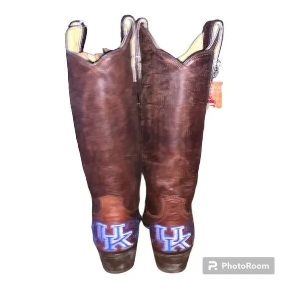 NWT Gameday cowboy boots size 6 leather Kentucky university brown blue college